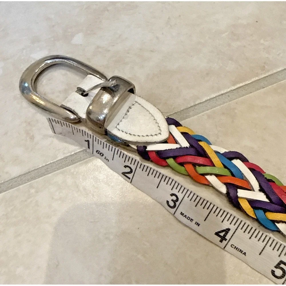 Vintage Capezio Argentina Woven Braided Leather Belt 0.75